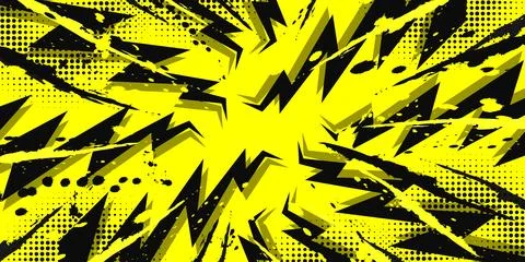 Comic Burst Background with Thunder Flashes and Halftone Effect Illustrazione stock