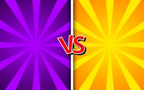 Comic cartoon abstract versus background template Stock Illustration