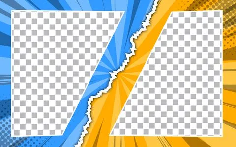 Comic cartoon abstract versus background template Stock Illustration