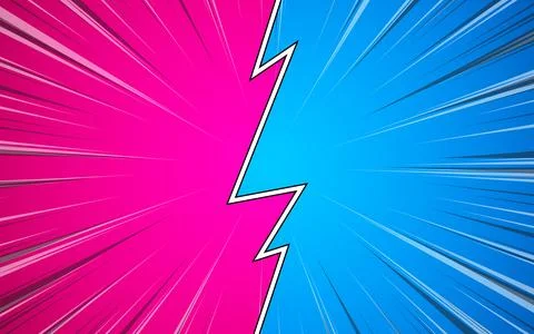 Comic cartoon abstract versus background template Stockillustratie