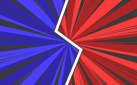 Comic cartoon abstract versus background template Stock Illustration