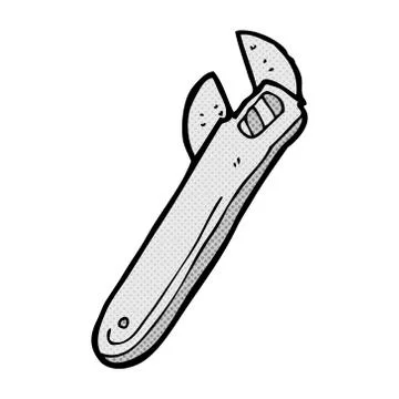 Comic cartoon adjustable spanner イラスト素材
