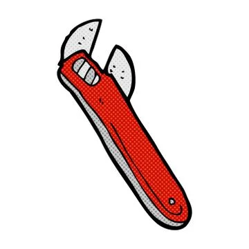Comic cartoon adjustable spanner イラスト素材