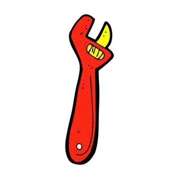 Comic cartoon adjustable spanner イラスト素材