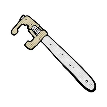 Comic cartoon adjustable wrench イラスト素材