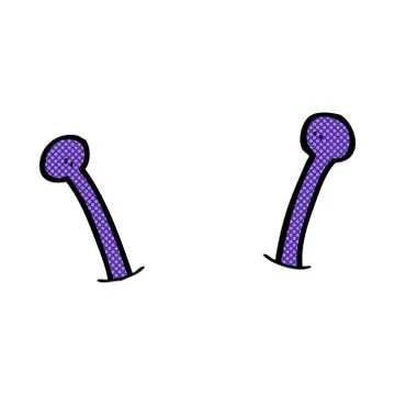 Comic cartoon alien antennae Stock Illustration