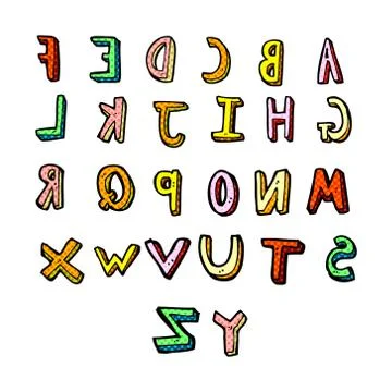 Comic cartoon alphabet Stock Illustration