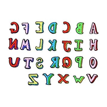 Comic cartoon alphabet Stock Illustration