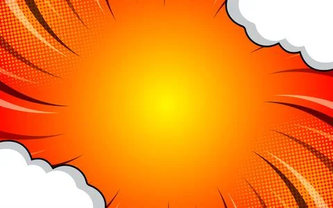 Comic cartoon background with clouds. vector illustration eps 10. Illustrazione stock