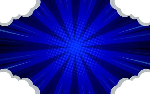 Comic cartoon background with clouds. vector illustration eps 10. Stock Illustration