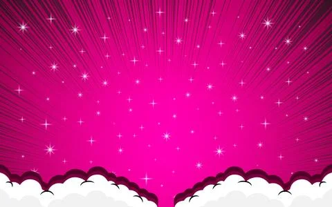 Comic Cartoon Background Design Vector Template. Stock Illustration