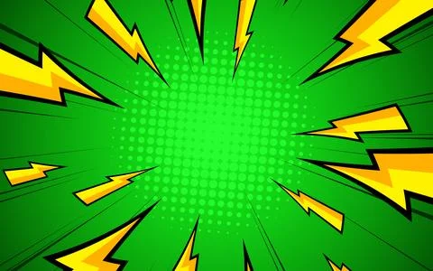 Comic Cartoon Background Design Vector Template. 스톡 일러스트