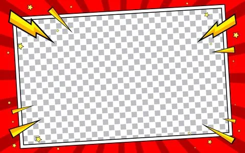Comic Cartoon Background Design Vector Template. Stock Illustration