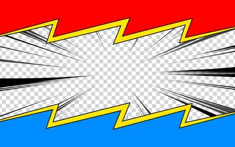 Comic Cartoon Background Design Vector Template. Illustrazione stock