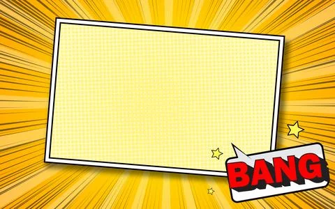Comic Cartoon Background Design Vector Template. 스톡 일러스트