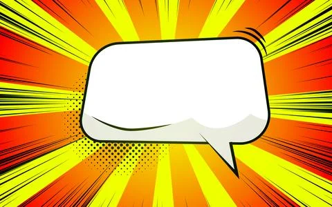 Comic cartoon background template with empty speech bubbles. Illustrazione stock