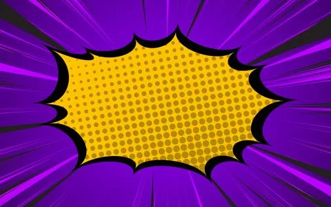 Comic cartoon background template with empty speech bubbles. Stock Illustration