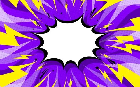 Comic cartoon background template with empty speech bubbles. 스톡 일러스트