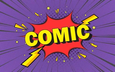 Comic cartoon background template with empty speech bubbles. Ilustração Stock