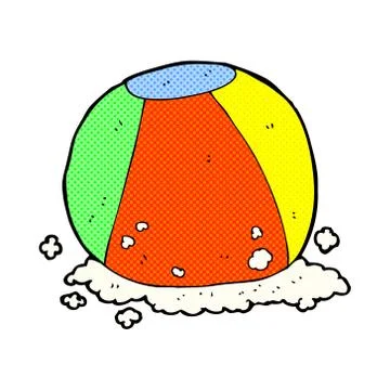 Comic cartoon beach ball Stock Illustration