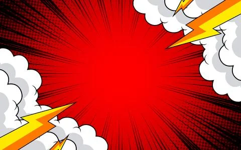 Comic cartoon blank design background. Vector illustration. Illustrazione stock