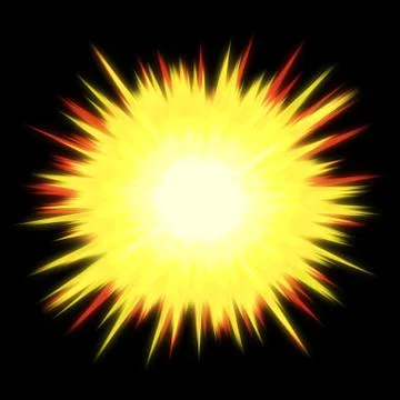 Comic cartoon blasting explosion burst Stock Illustration