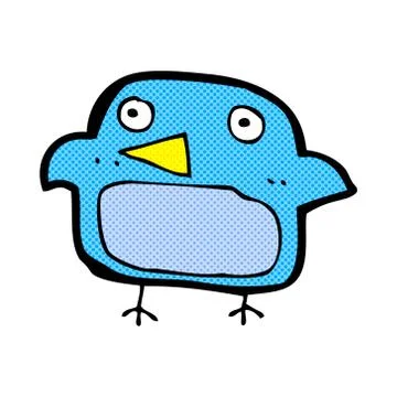 Comic cartoon bluebird Stock Illustration