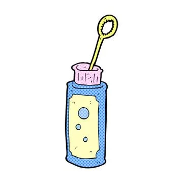 Comic cartoon bubble blower Stock Illustration