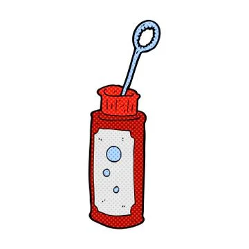 Comic cartoon bubble blower Stock Illustration