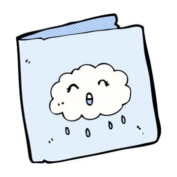Comic cartoon card with cloud pattern 스톡 일러스트