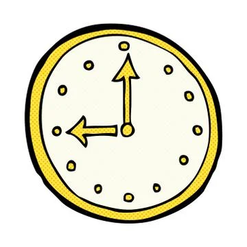 Comic cartoon clock symbol Stockillustratie