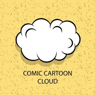 Comic cartoon cloud balloon Stock Illustration