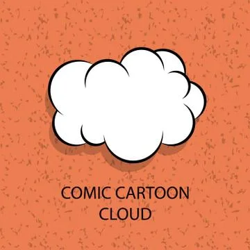 Comic cartoon cloud balloon retro Stock Illustration