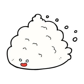 Comic cartoon cloud character イラスト素材