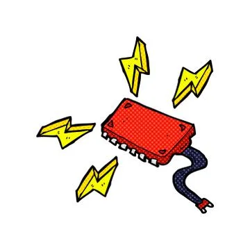 Comic cartoon computer chip 스톡 일러스트