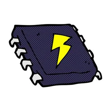 Comic cartoon computer chip Stock Illustration