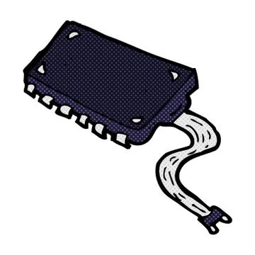 Comic cartoon computer chip 스톡 일러스트