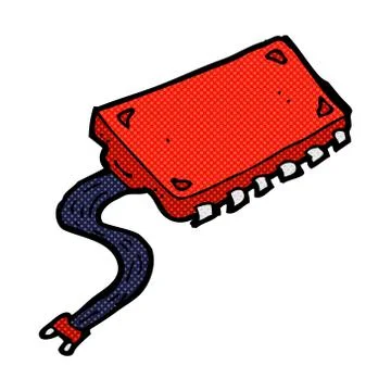 Comic cartoon computer chip Stockillustratie