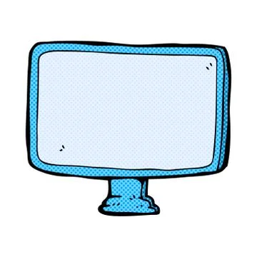 Comic cartoon computer screen Stock Illustration