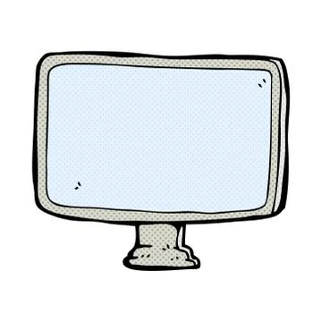Comic cartoon computer screen Stock Illustration