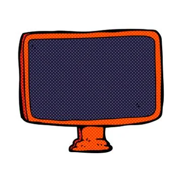 Comic cartoon computer screen Stock Illustration