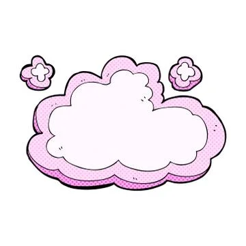 Comic cartoon decorative cloud Stock Illustration