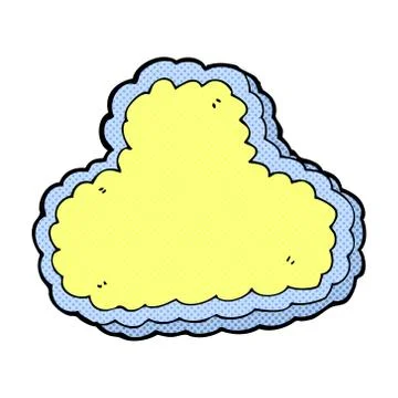Comic cartoon decorative cloud Stock Illustration