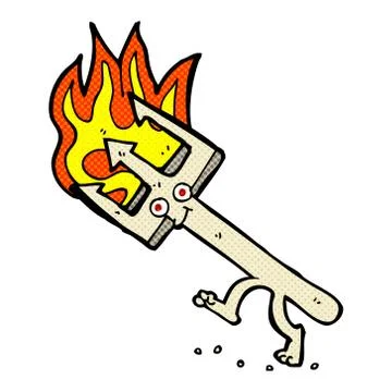 Comic cartoon devil fork イラスト素材