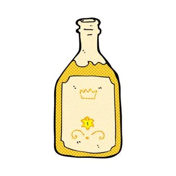 Comic cartoon drinks bottle Stock Illustration