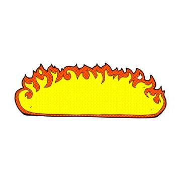 Comic cartoon fire border Stock Illustration
