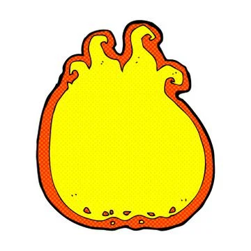 Comic cartoon flame border Stock Illustration