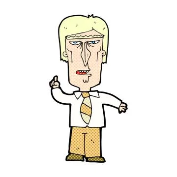 Comic cartoon grumpy boss Stock Illustration