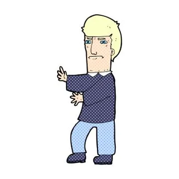 Comic cartoon grumpy man イラスト素材
