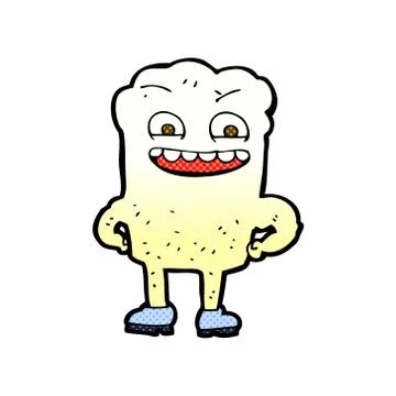 Comic cartoon happy tooth Illustrazione stock